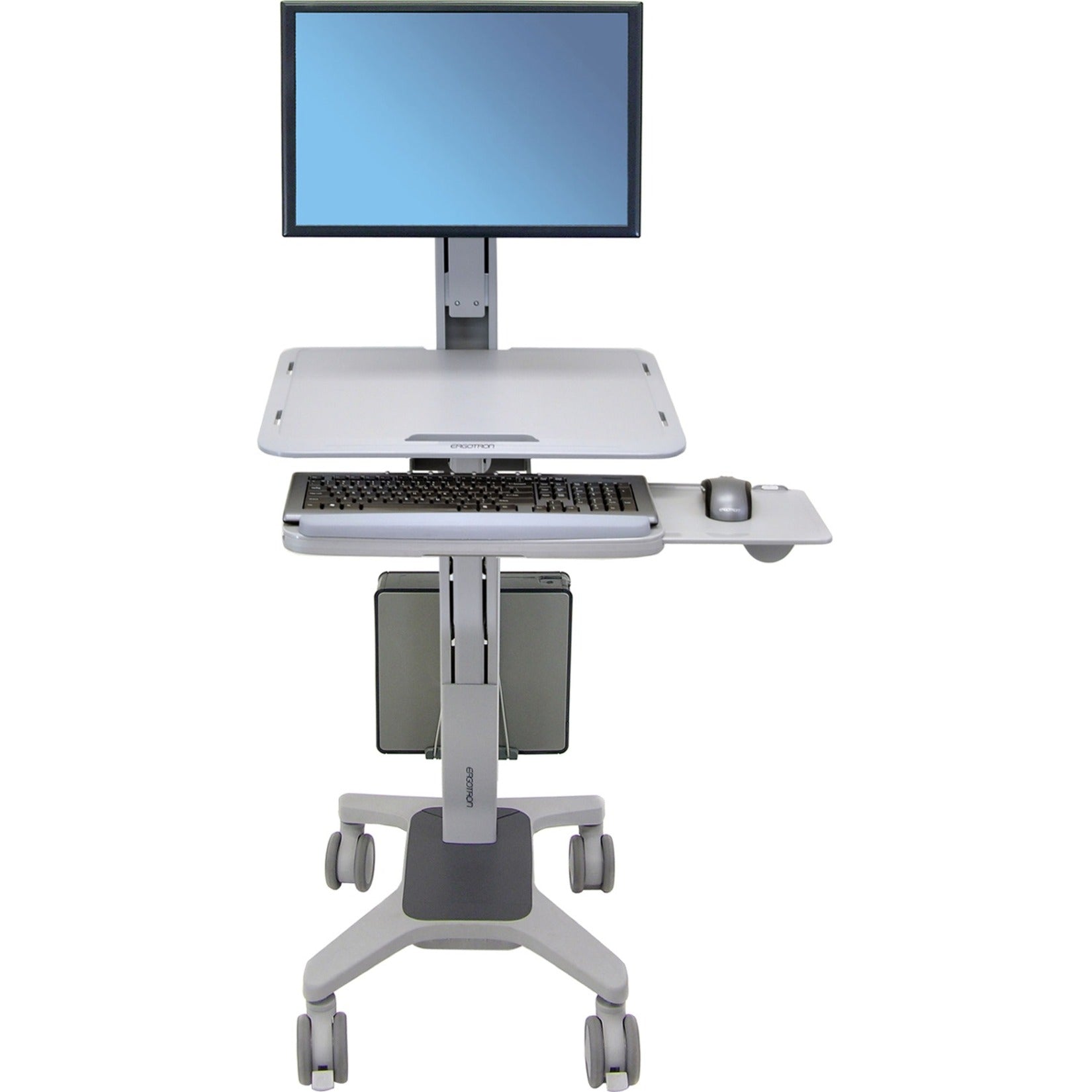 Ergotron 24-198-055 WorkFit-C Single LD Sit-Stand Workstation, On-Demand Sit-Stand Workstation for Improved Energy and Productivity