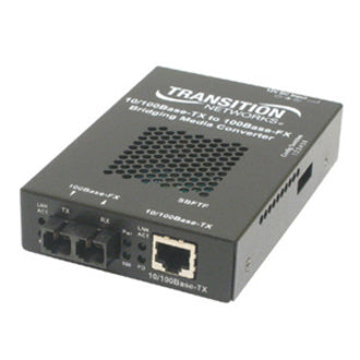 Transition Networks SBFTF1040-105-NA Fast Ethernet Media Converter, Link Pass Through, Far End Fault, Automatic Link Restoration