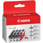 Canon 0620B010 CLI-8 Ink Cartridge Combo Pack, Cyan, Magenta, Yellow, Black