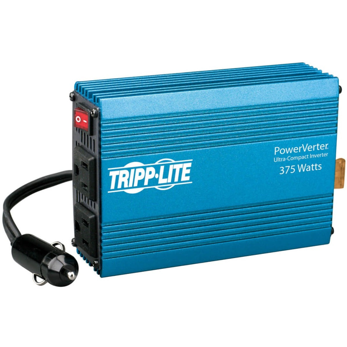 Tripp Lite PV375 PowerVerter 375W Ultra-compact Inverter, 12V DC to 120V AC, 2 AC Outlets