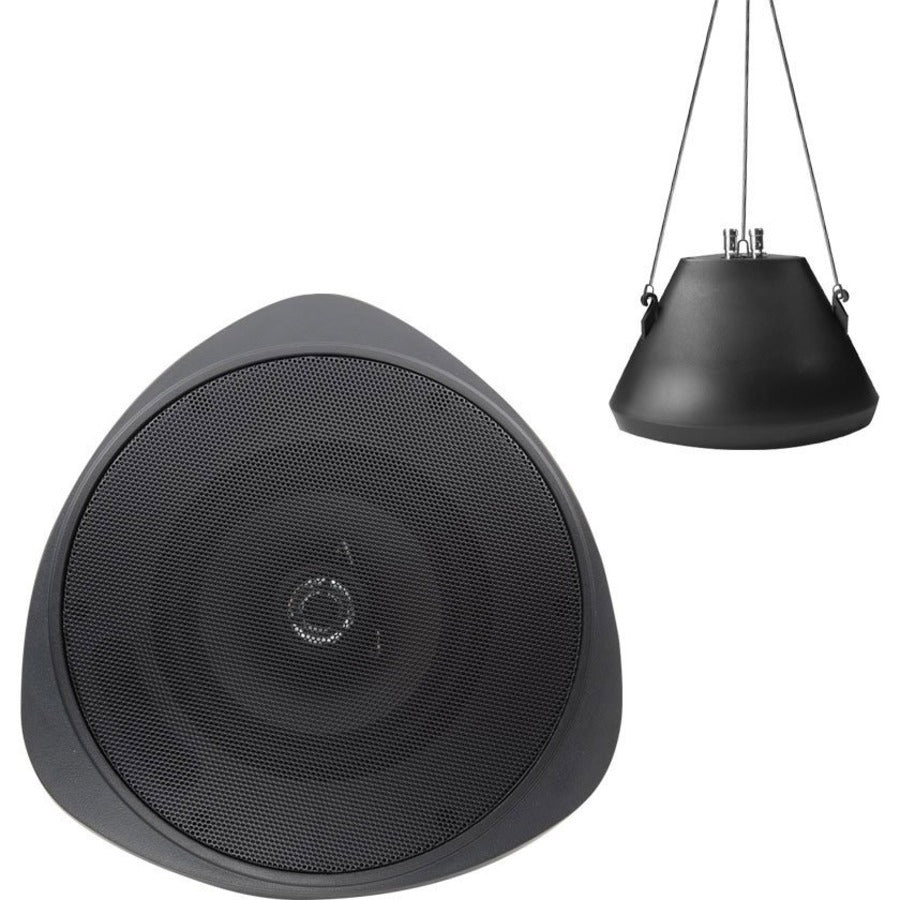 Speco SP30PTB Hanging Pendant Speaker, 30W RMS, Black - High-Quality Sound for Any Space