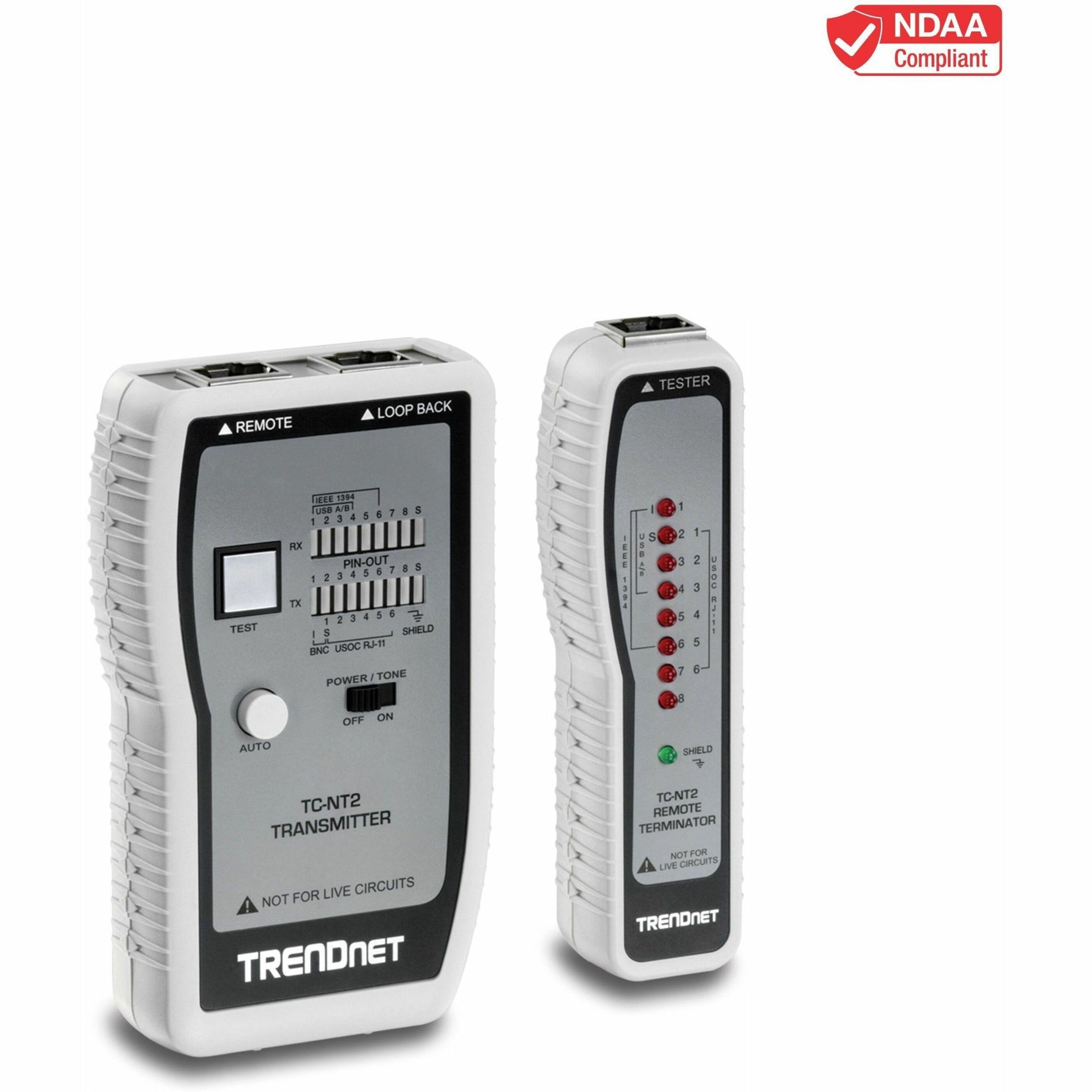 TRENDnet TC-NT2 Network Cable Tester, Short Circuit Testing, 984.25 ft Measurement