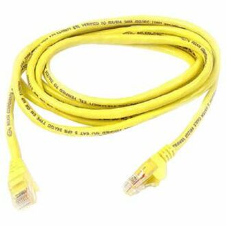 Belkin A3L980-06IN-YWS Cat.6 UTP Patch Cable, 6" Snagless Molded, Gold Plated Connectors, Yellow