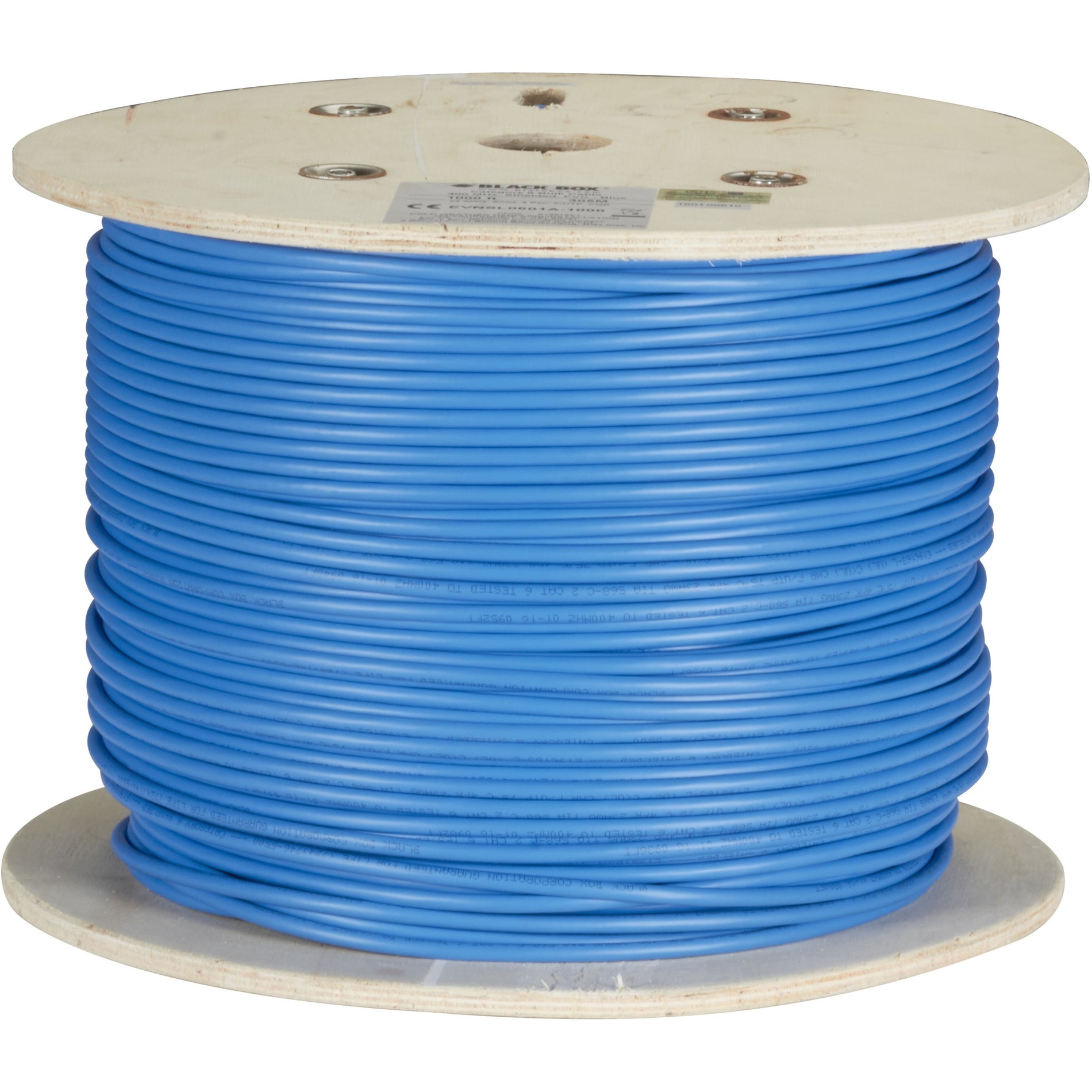 Black Box EVNSL0601A-1000 CAT6 STP Cable - 1000ft, Blue. High-Speed Network Cable with Lifetime Warranty.