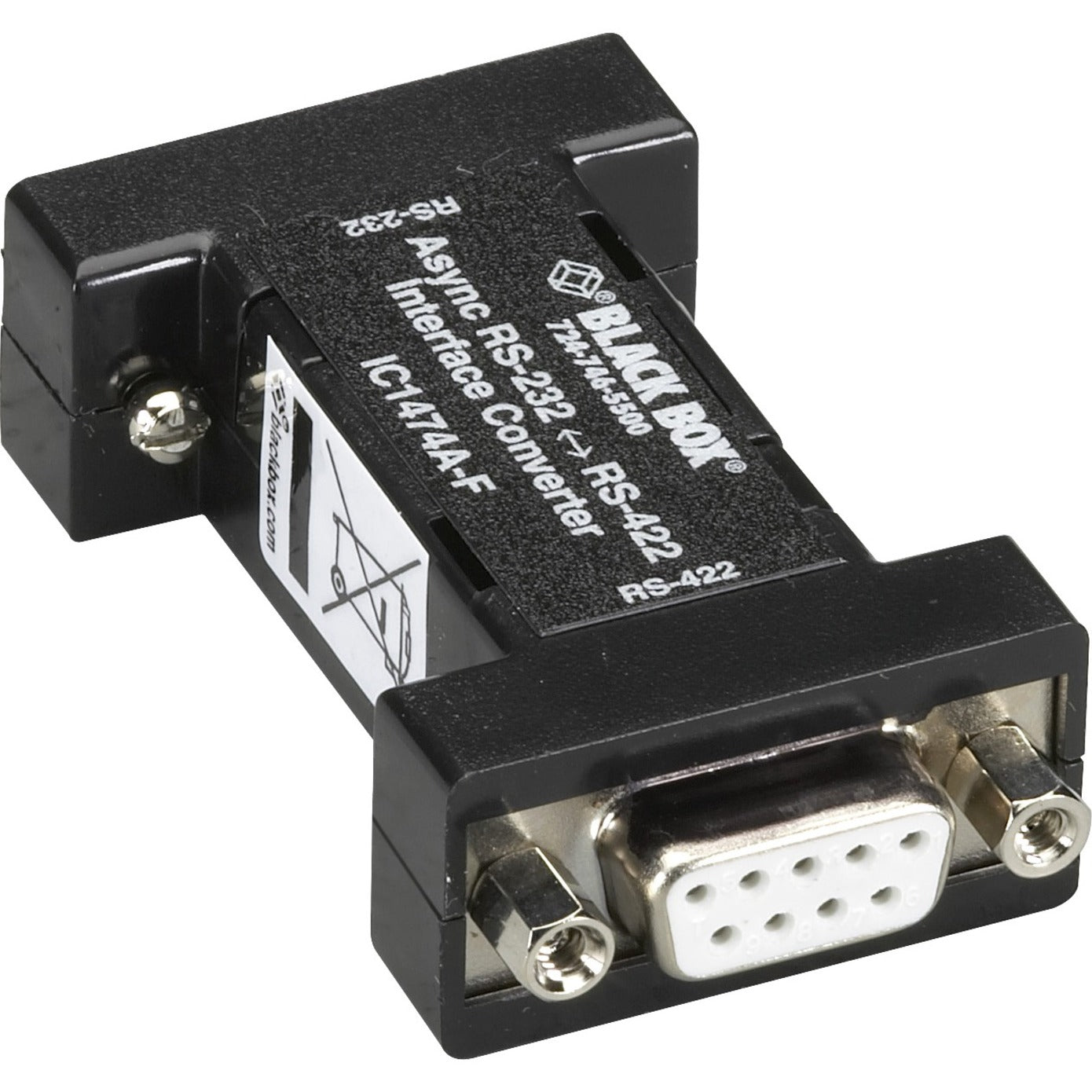 Black Box IC1474A-F RS232 to RS-422 Interface Bidirectional Converter, 2 Ports, 4000 ft Distance Supported