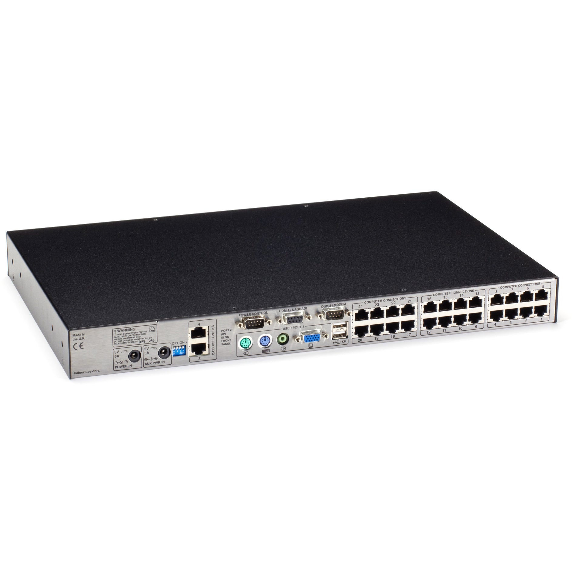 Black Box KV1424A-R2 ServSwitch CX KVM Switch, 24 Computers, 3 Local Users, 1 Remote User
