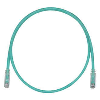 Panduit UTPSP2GRY Cat.6 UTP Patch Cord, 2 ft, Stranded, Snagless, Copper, Gold Plated, Clear Boot, Green