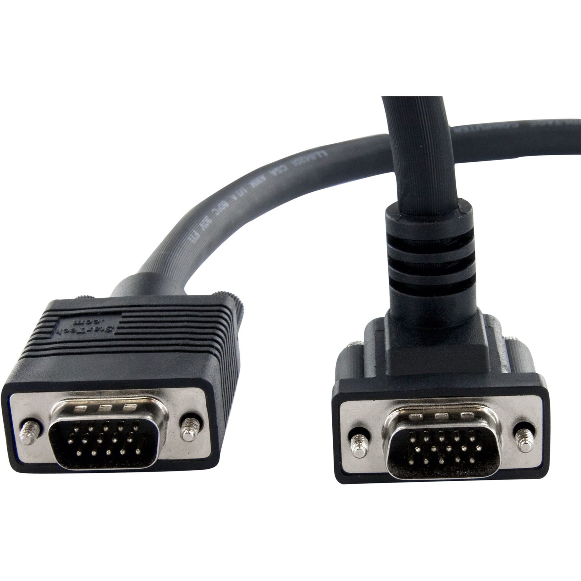 StarTech.com MXT101MMHD15 15 ft High Res 90 Degree Down Angled VGA Cable, 90° Down Angled