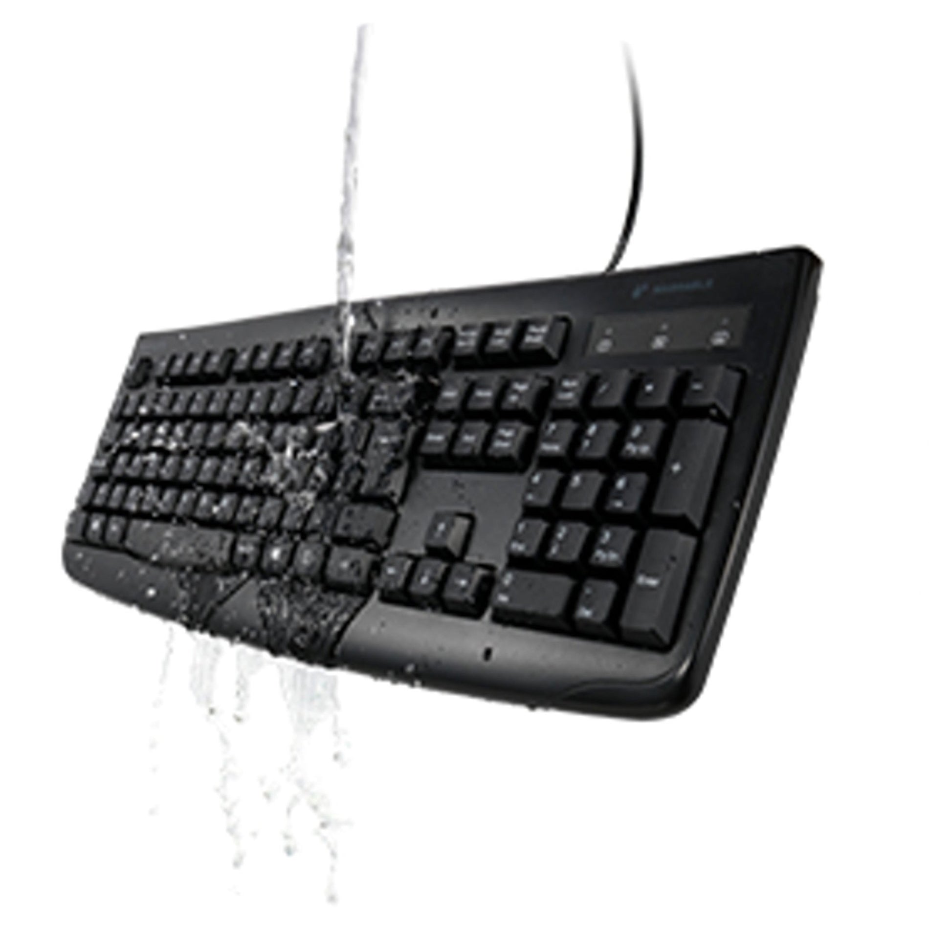 Kensington K64407US Pro Fit Washable Keyboard, Anti-bacterial, Water Proof, Soft-touch Keys