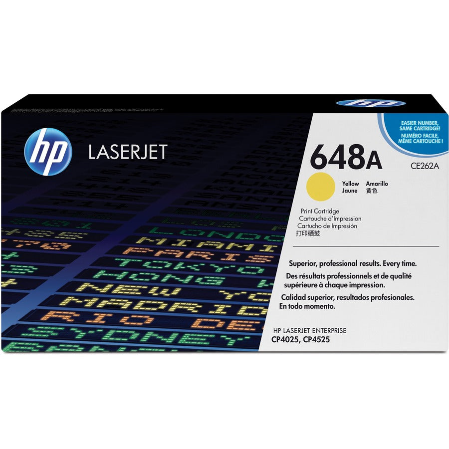 HP CE262A 648A Toner Cartridge, Yellow, 11000 Page Yield