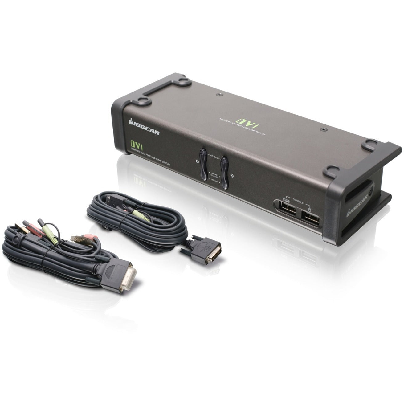IOGEAR GCS1102 DVI KVM Switch, 2-Port USB DVI-D KVM Switchbox, WUXGA, 1920 x 1200 Resolution, 3-Year Warranty