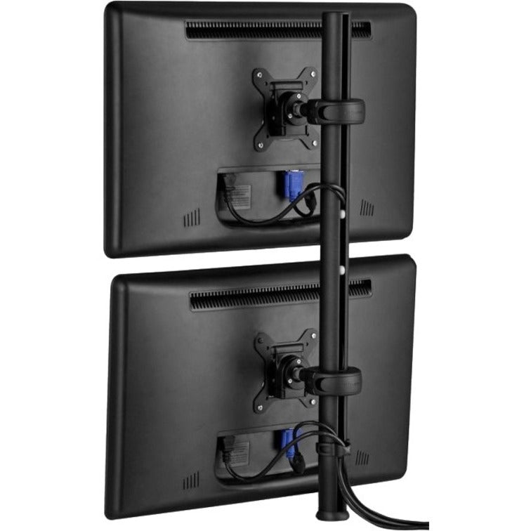 Atdec SD-DP-750 Quick Shift Donut Pole Mounting Kit, Dual LCD Mounts for 12"-24" Screens, Black
