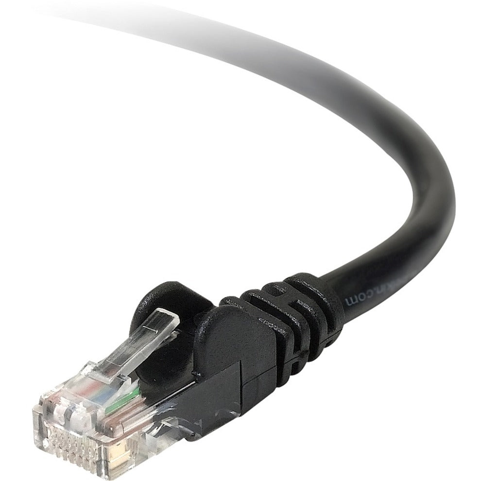 Belkin TAA980-25-BLK-S Category 6 UTP Patch Cable, 25 ft, Snagless, Stranded, Gold Plated Connectors, Black
