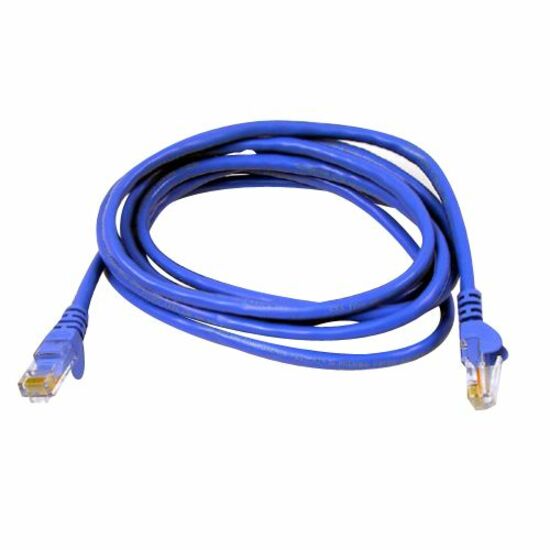 Belkin TAA791-03-BLU-S Cat.5e UTP Patch Cable, 3 ft, Molded, Snagless, Blue