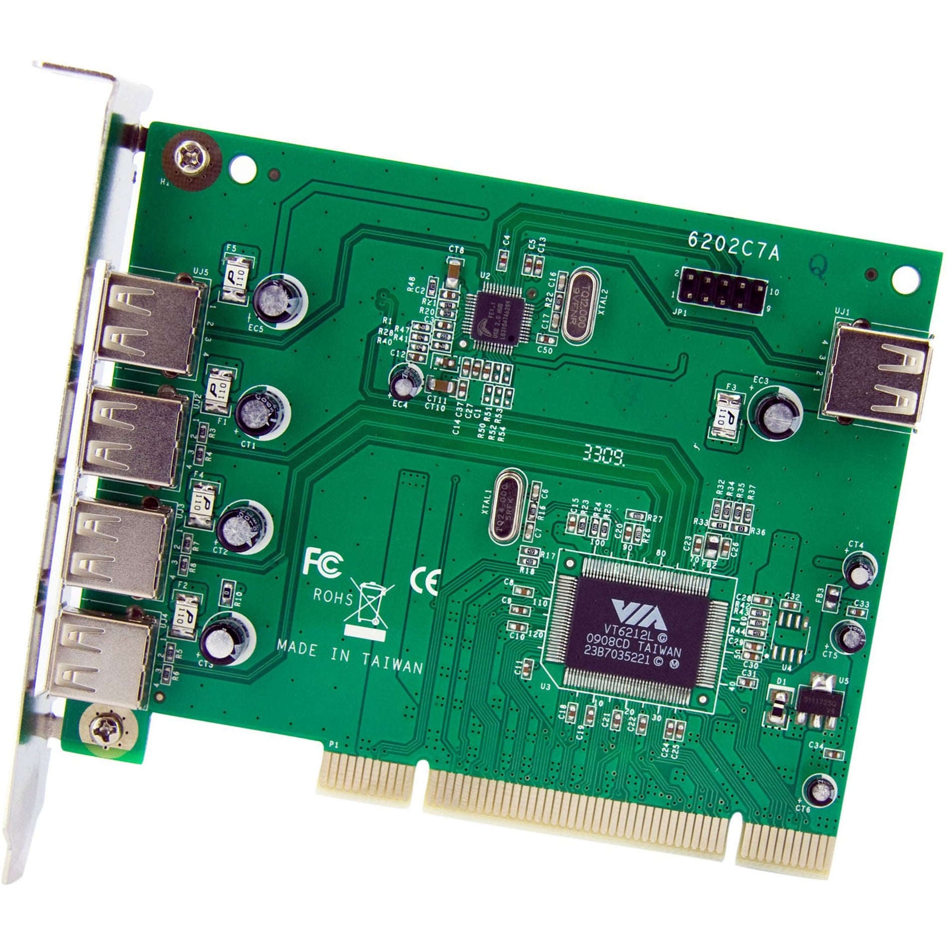 StarTech.com PCIUSB7 7 Port PCI USB 2.0 Adapter Card, Expand Your USB Connectivity