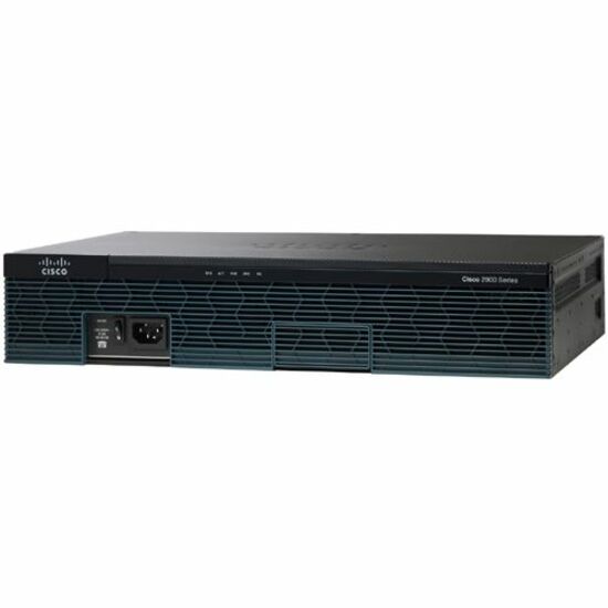 Cisco CISCO2911-V/K9 2911 Integrated Services Router, UC License, 512MB RAM, 256MB Flash Memory, Gigabit Ethernet