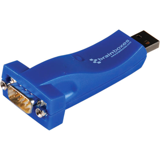 Brainboxes US-101-001 USB to Serial Adapter, Lifetime Warranty, RoHS & WEEE Certified