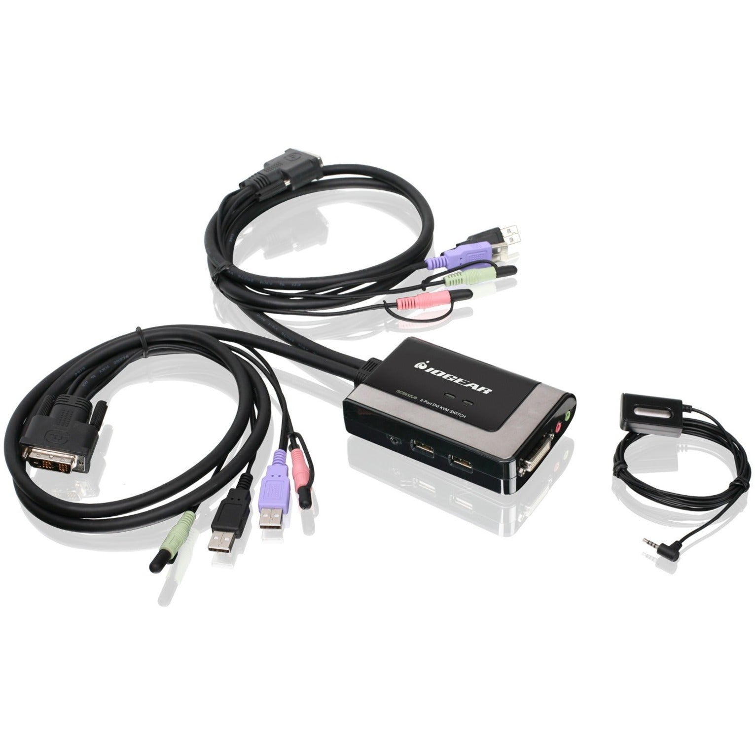 IOGEAR GCS932UB KVM Switch, 2-Port DVI USB KVM Switchbox, WUXGA 1920 x 1200 Resolution, 3 Year Warranty