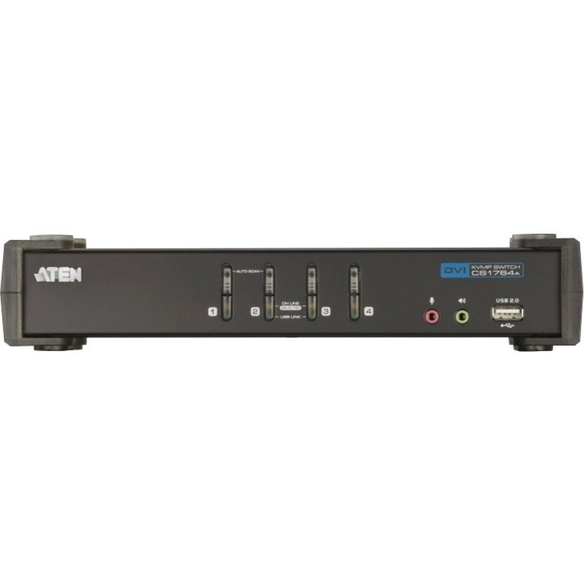 ATEN CS1764A KVM Switchbox, 4-Port DVI USB Switch with WUXGA Support