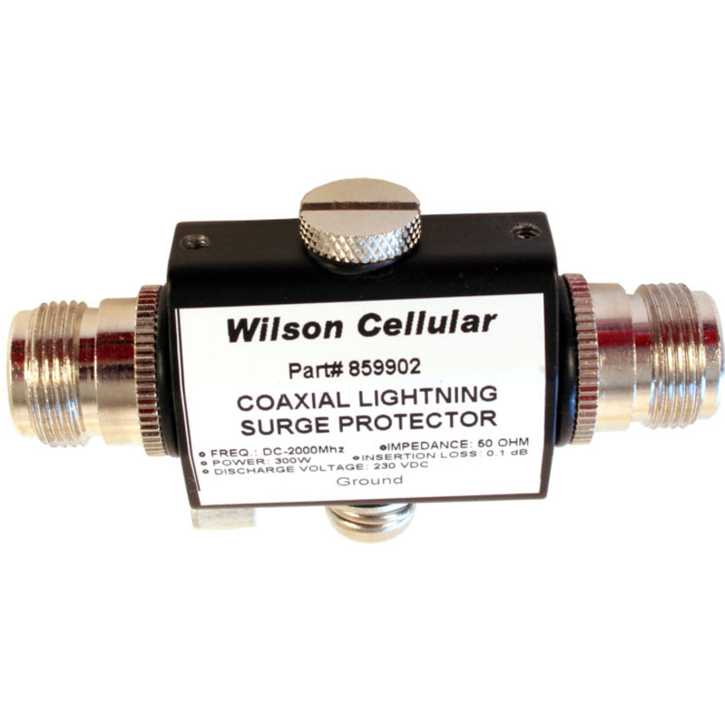 WilsonPro 859902 Surge Suppressor Weather-Proof, Attenuation < 0.2 dB, Replaceable Gas Discharge Element