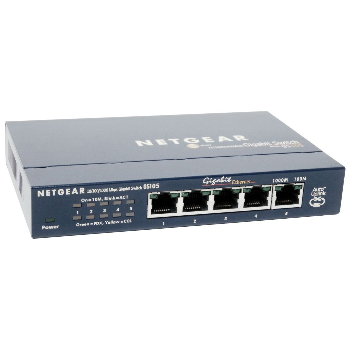 Netgear GS105NA ProSafe GS105 Ethernet Switch, 5-Port Gigabit Ethernet Network, Lifetime Warranty