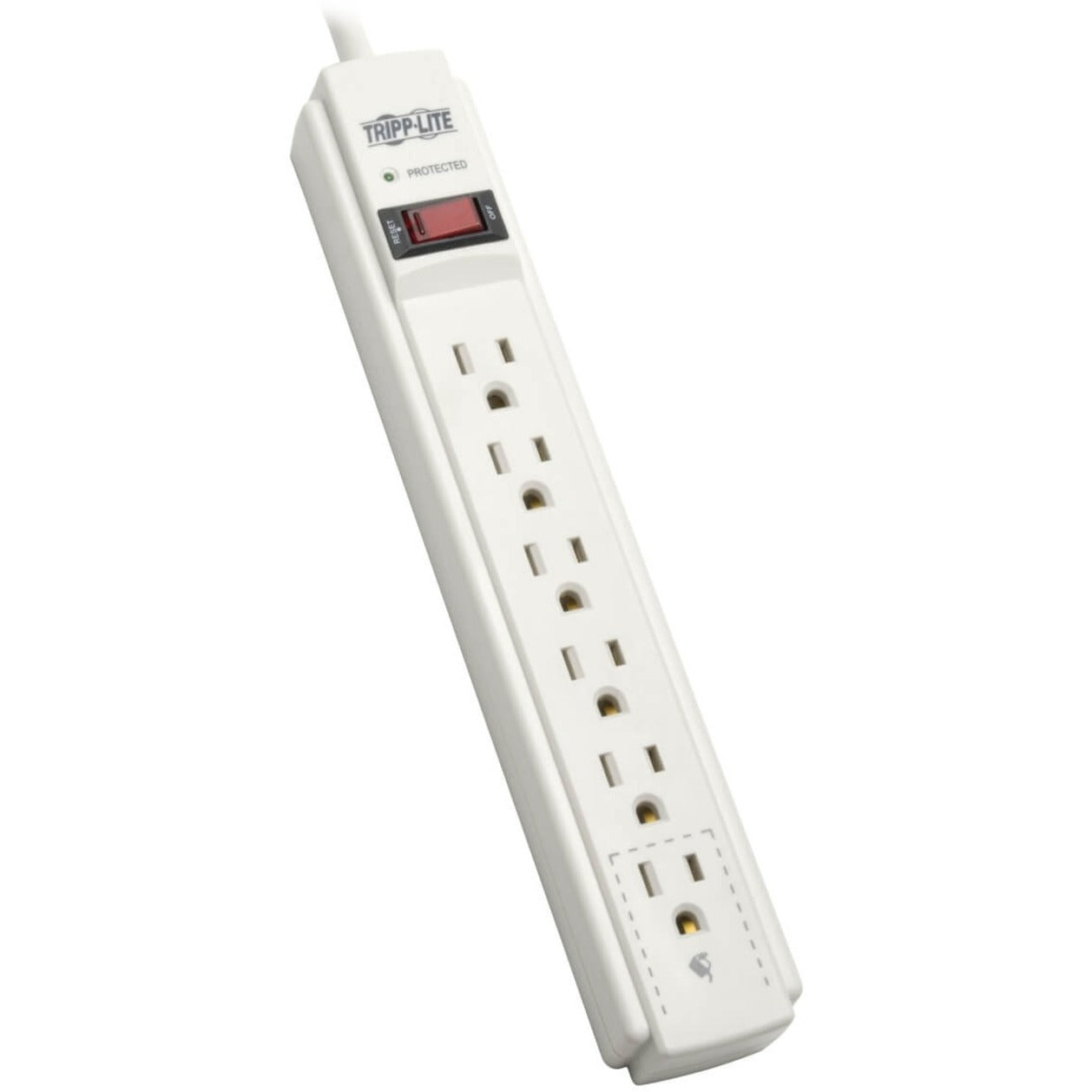 Tripp Lite TLP606TAA 6-Outlet Surge Protector, TAA Compliant, 1800W Power Rating, 790J Surge Energy Rating