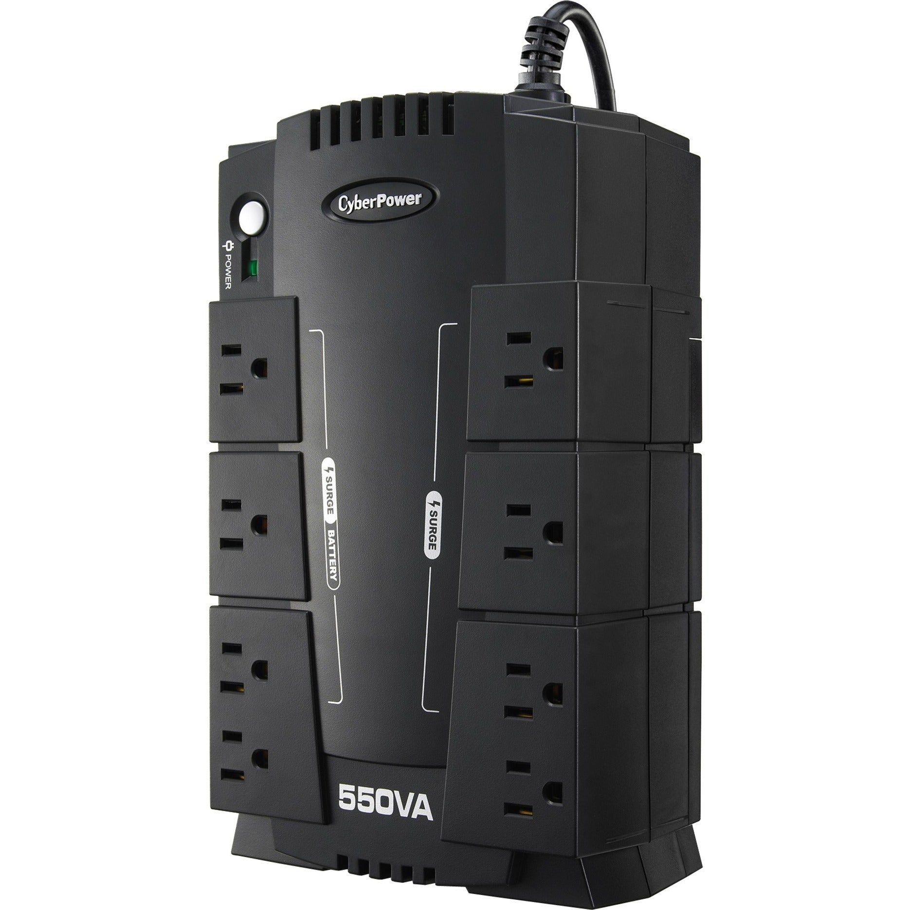 CyberPower CP550SLG Standby UPS, 550 VA Desktop Power Backup, 2 Minute Full Load Backup, Energy Efficient