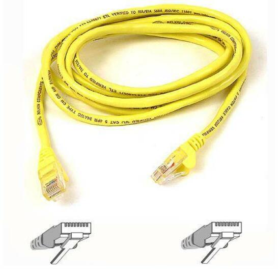Belkin A3L791-03-YLW-S RJ45 Category 5e Snagless Patch Cable, 3 ft, PowerSum Tested, High Performance