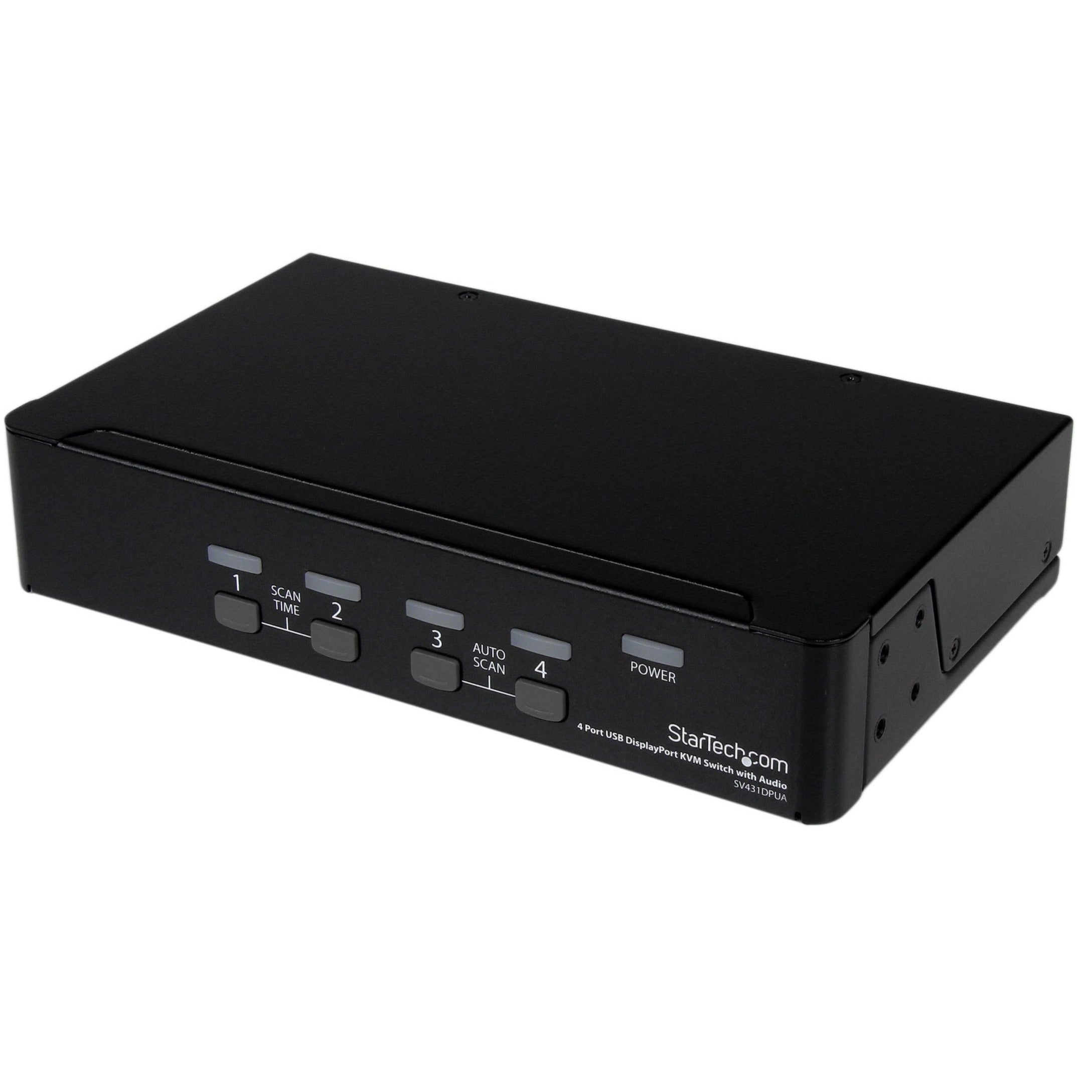 StarTech.com SV431DPUA 4 Port USB DisplayPort KVM Switch with Audio, WQXGA, 3840 x 2400, 3 Year Warranty