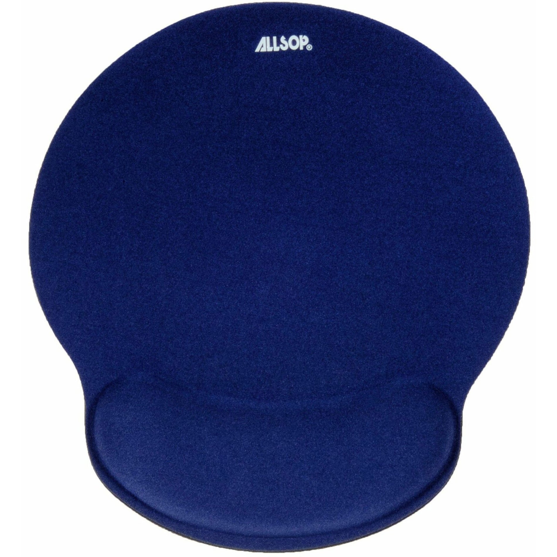 Allsop 30206 ComfortFoam Memory Foam Mouse Pad with Wrist Rest, Non-Skid, Blue