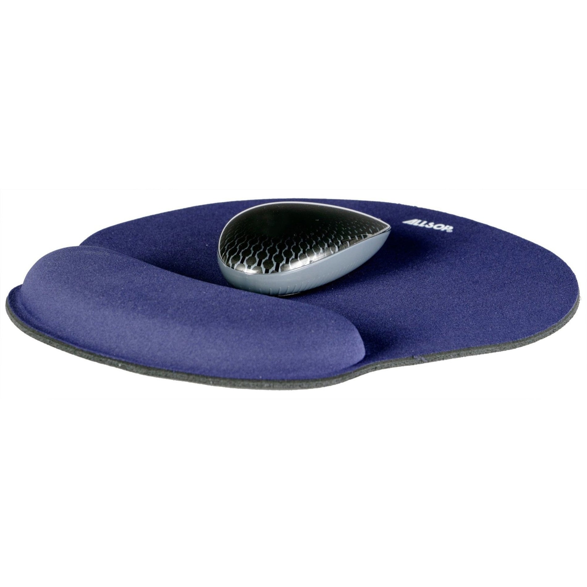 Allsop 30206 ComfortFoam Memory Foam Mouse Pad with Wrist Rest, Non-Skid, Blue