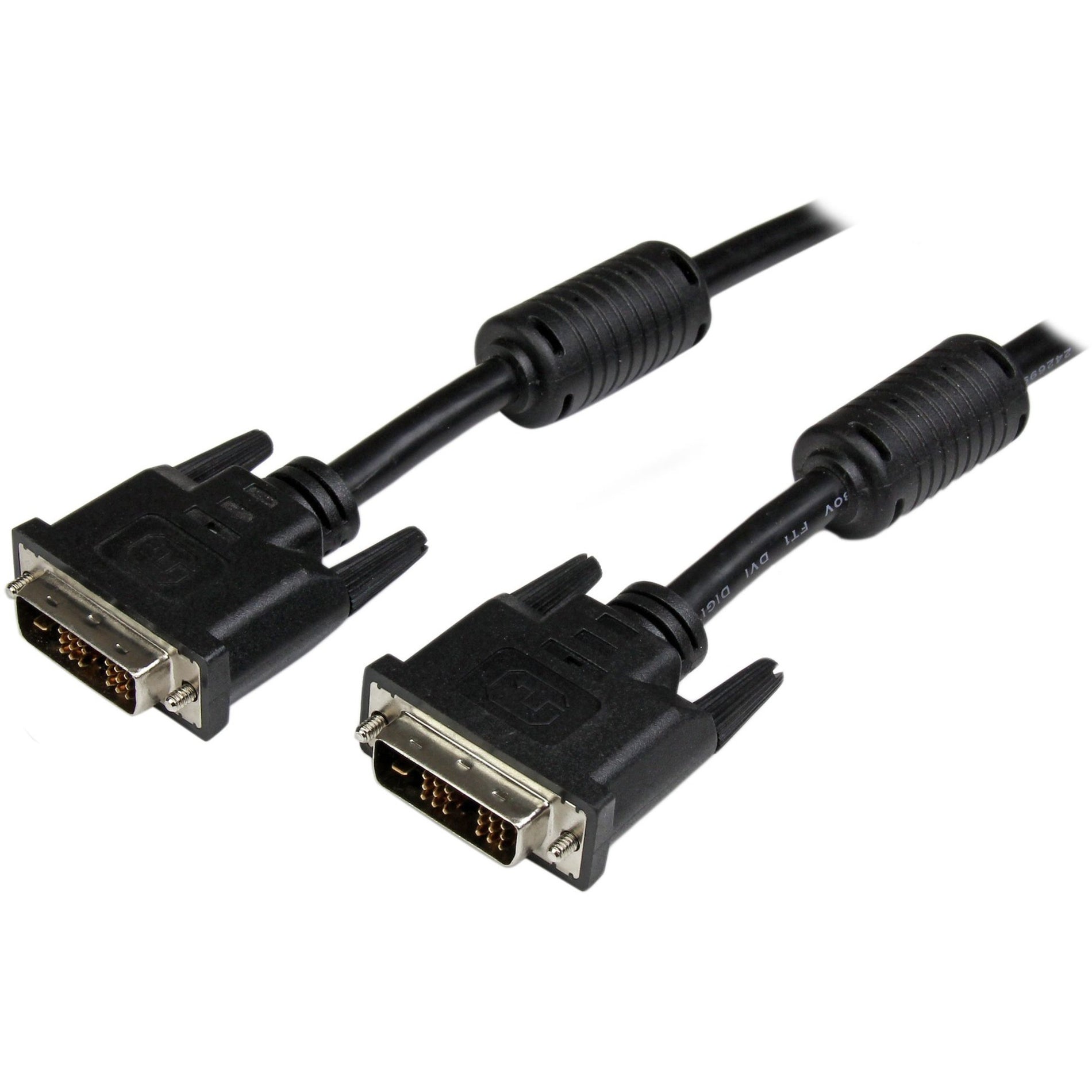 StarTech.com DVIDSMM20 20 ft DVI-D Single Link Cable - M/M, Supports Hot Plugging, Ideal for Monitors, Projectors, and HDTVs