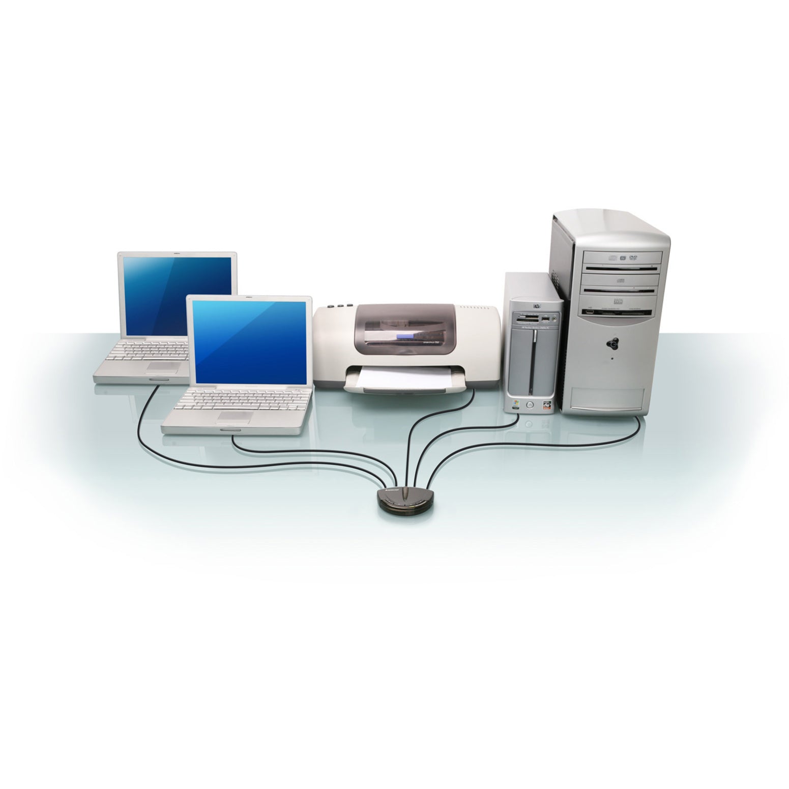 IOGEAR GUB431 4-Port USB 2.0 Automatic Printer Switch, No Software Installation Required