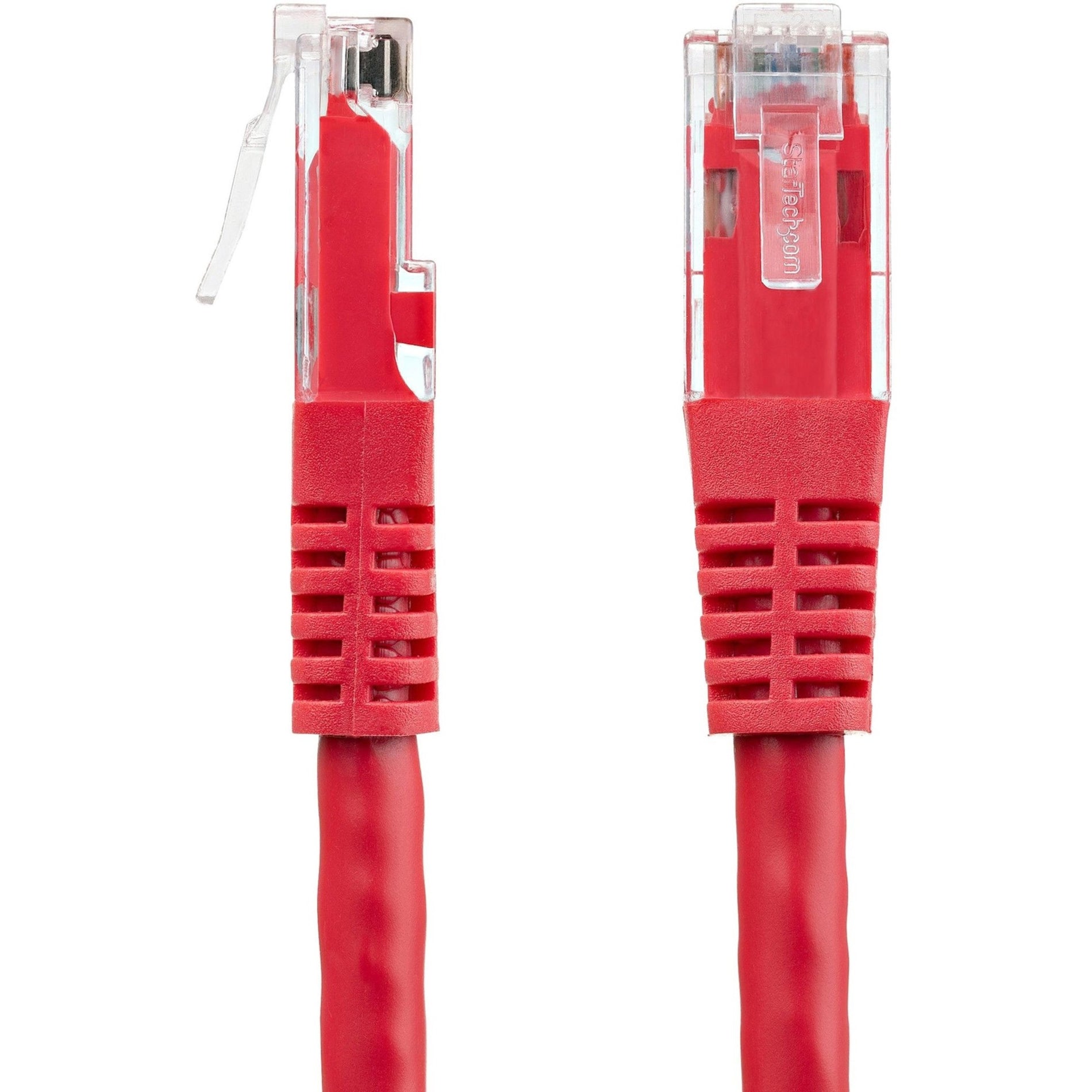 StarTech.com C6PATCH10RD 10ft Red Cat6 UTP Patch Cable ETL Verified, Molded, PoE, Strain Relief, Damage Resistant, Corrosion Resistant