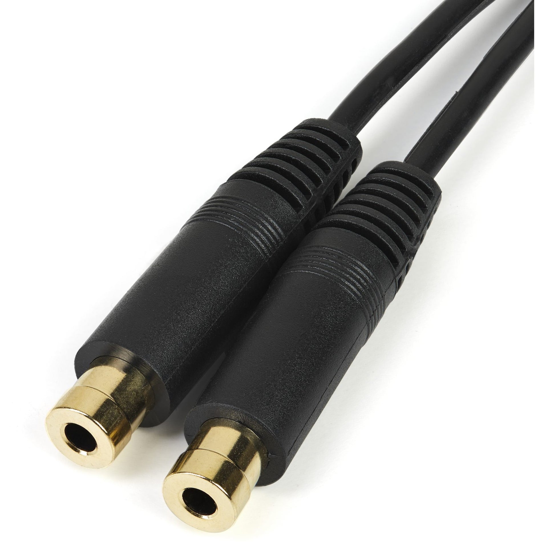 StarTech.com MUY1MFF Stereo Splitter Cable - Phono Stereo 3.5mm (M) - Phono 2x Stereo (F) - 6in, Corrosion-free, EMI/RF Protection