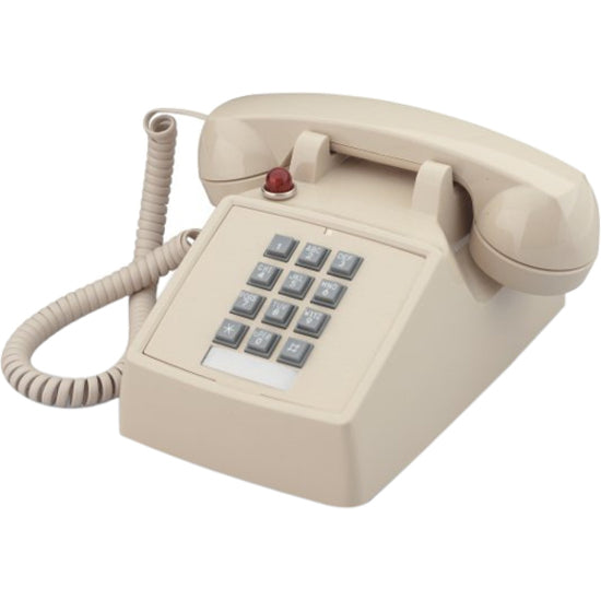 Cortelco ITT2500V27MBK 2500 Desk Telephone, Black - 5 Year Warranty, Message Waiting, Hearing Aid, Volume Control