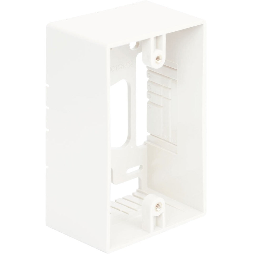 ICC IC107MRSWH Single Gang Mounting Box - White, Provides a Surface Mounted Solution for a Variety of Media