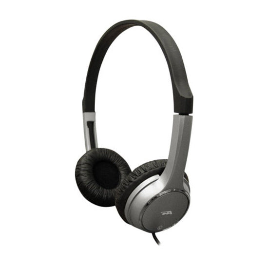 Cyber Acoustics ACM-7000 Stereo Headphones for Kids, Adjustable Headband, Silver