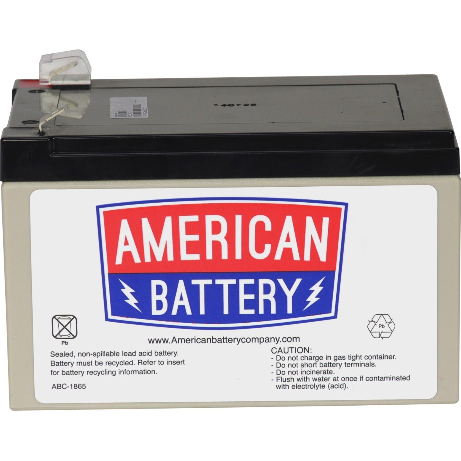 ABC RBC4 Replacement Battery Cartridge, 2 Year Warranty, Hot Swappable, 12V DC, 12000mAh