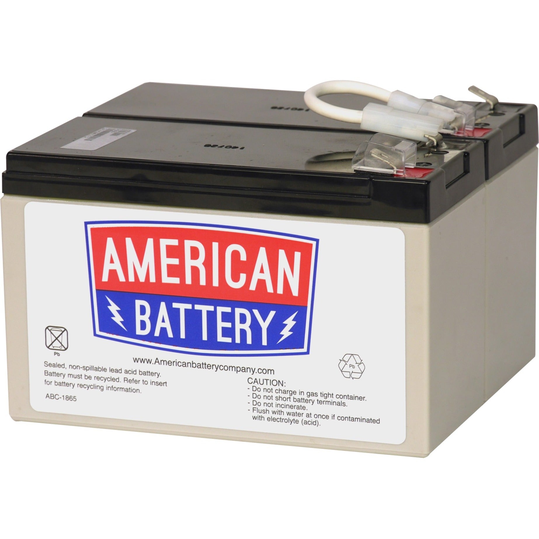 ABC RBC5 Replacement Battery Cartridge, 2 Year Warranty, Hot Swappable, 7000mAh, 12V DC