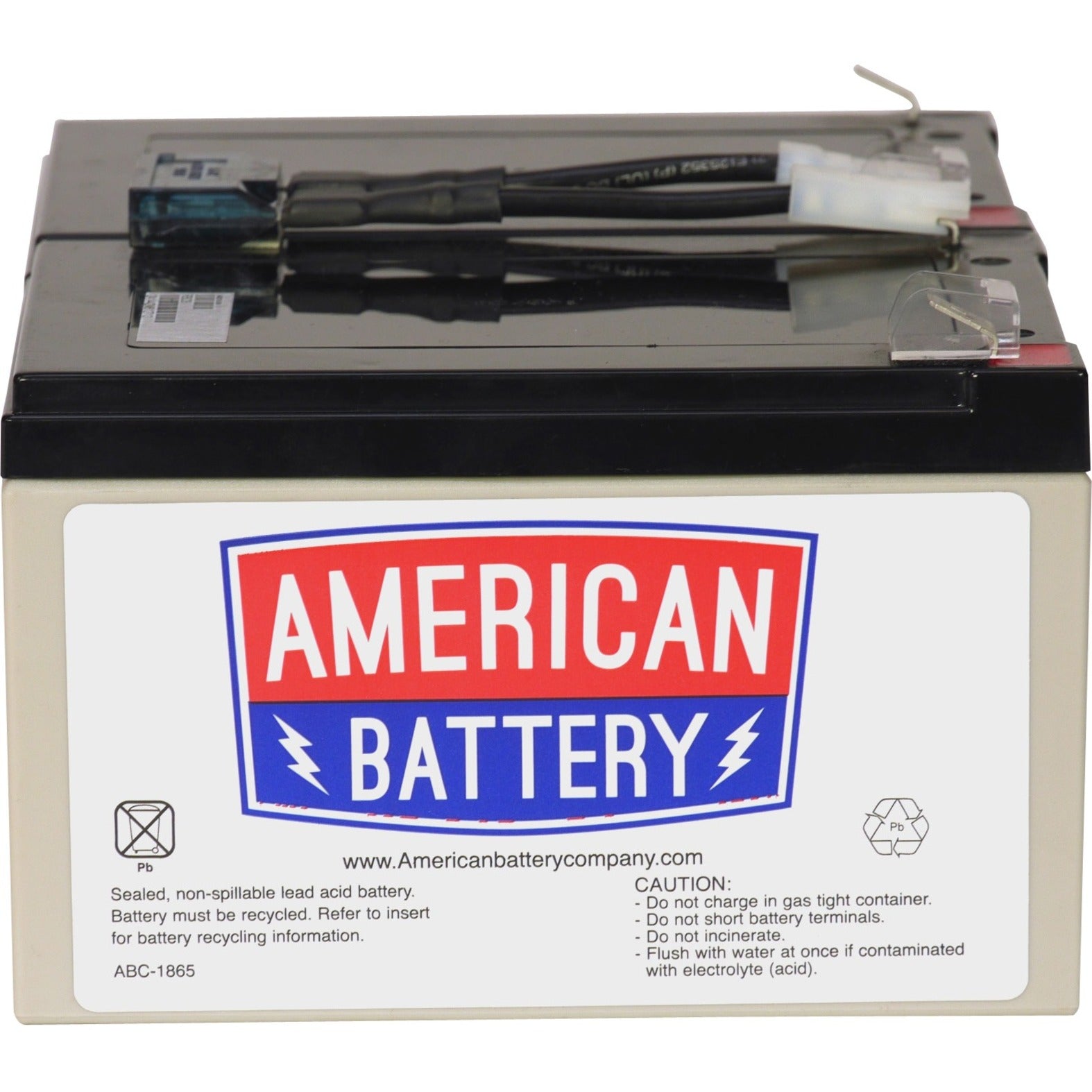 ABC RBC6 Replacement Battery Cartridge, 2 Year Warranty, Hot Swappable, 12V DC, 12000mAh