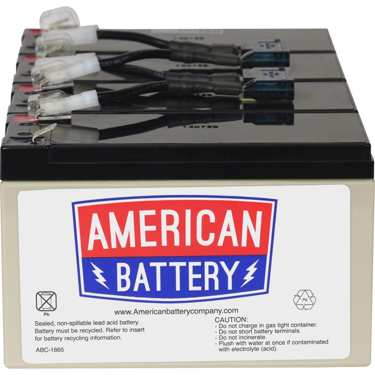 ABC RBC8 Replacement Battery Cartridge, 2 Year Warranty, Hot Swappable, 7000mAh, Lead Acid