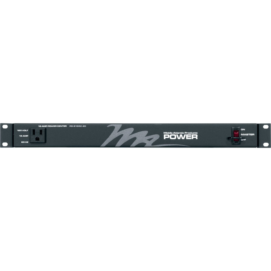 Middle Atlantic PD915RC20 9-Outlets Power Strip, 20 ft Cord Length, Rack-mountable