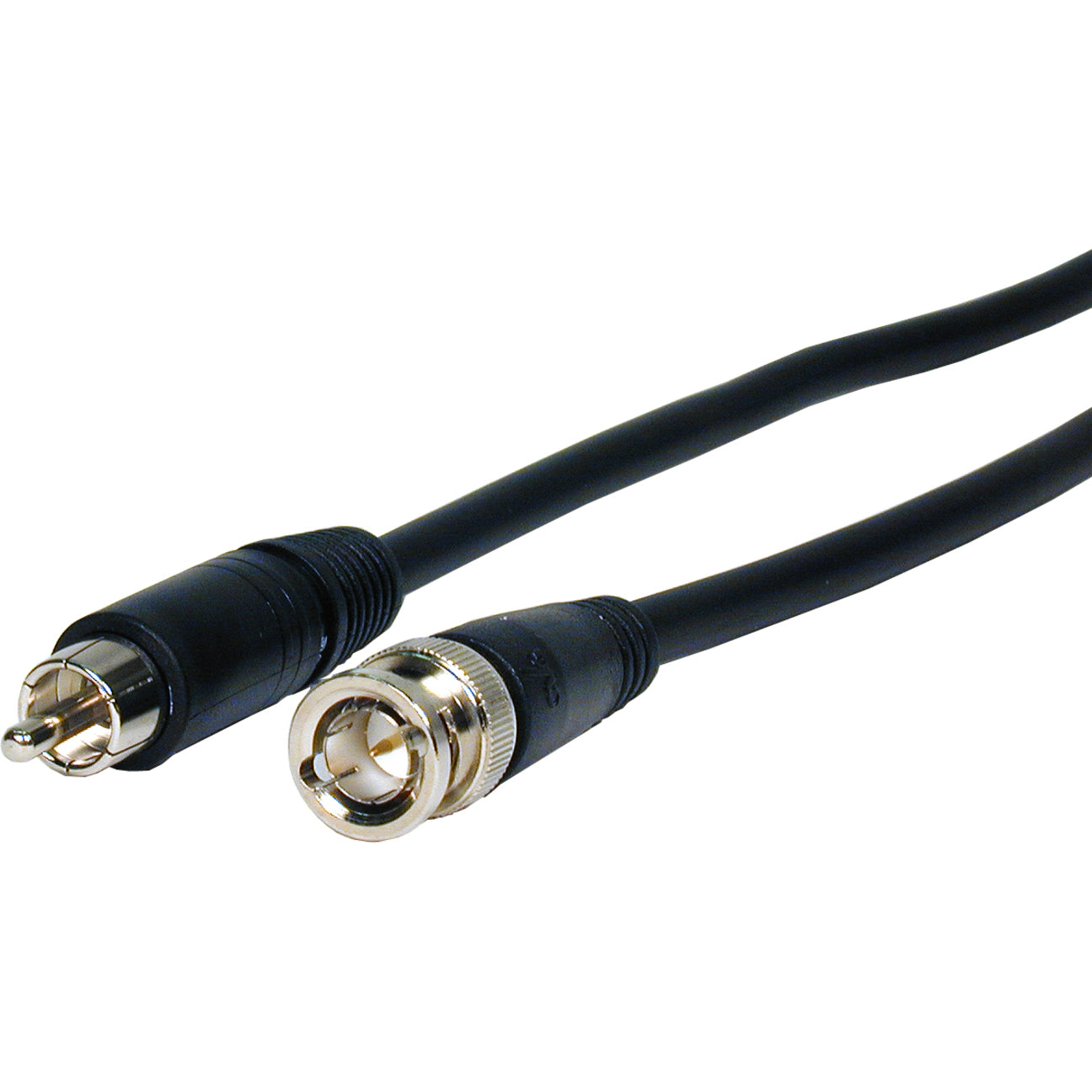 Comprehensive BPPC10HR Pro AV/IT Series BNC Plug to RCA Plug Video Cable 10ft, Strain Relief, Molded, Heavy Duty, Stranded, Mist Black