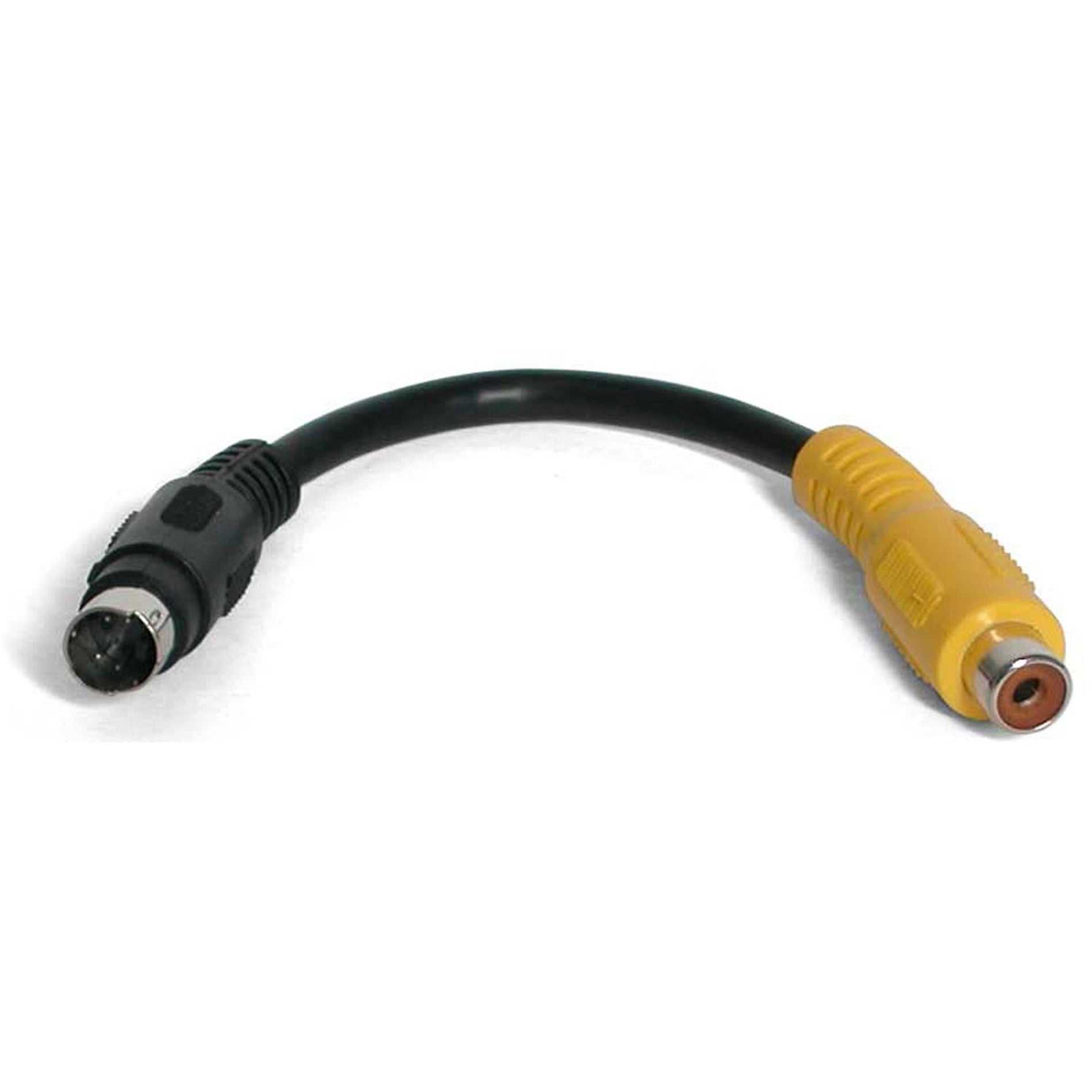 StarTech.com SVID2COMP 6in S-Video to Composite Video Adapter Cable, Stranded Copper, RCA/S-Video, Video Device, DVD, Camcorder, TV, Monitor, Computer, Notebook