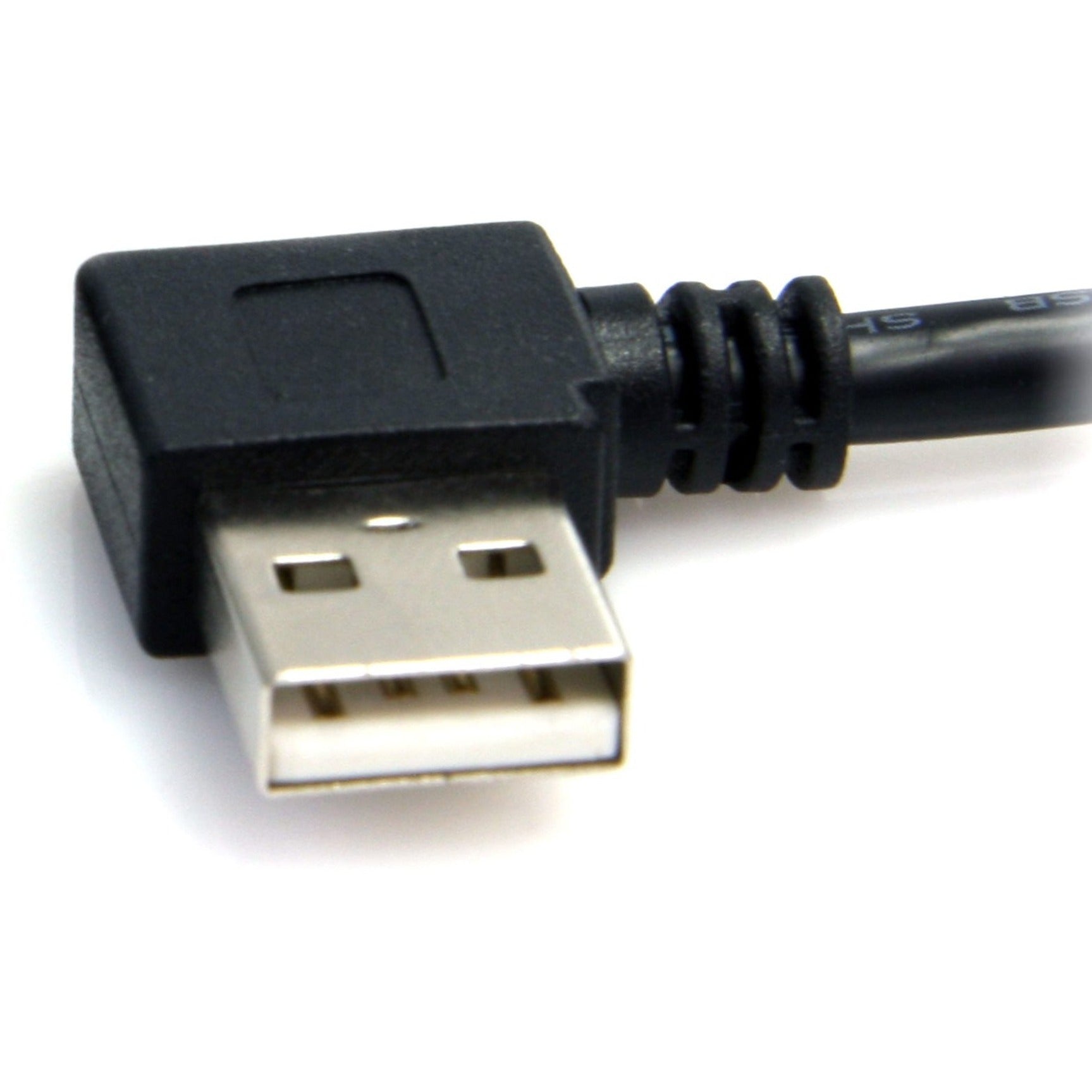 StarTech.com USB2HAB2RA3 3ft A Right Angle to B Right Angle USB Cable - M/M, Strain Relief, Molded, 480 Mbit/s Data Transfer Rate