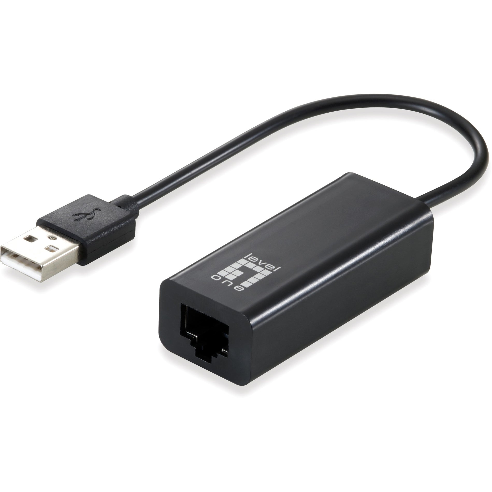 LevelOne USB-0301 USB to Ethernet Adapter for Windows and MAC, Fast and Reliable Internet Connection