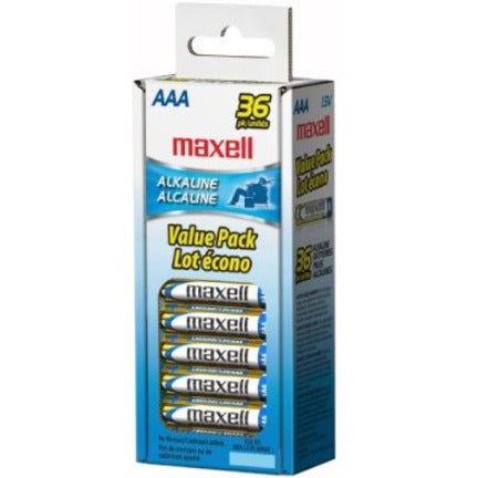 Maxell 723815 LR03 General Purpose Battery, 36 Pack, Alkaline AAA Batteries