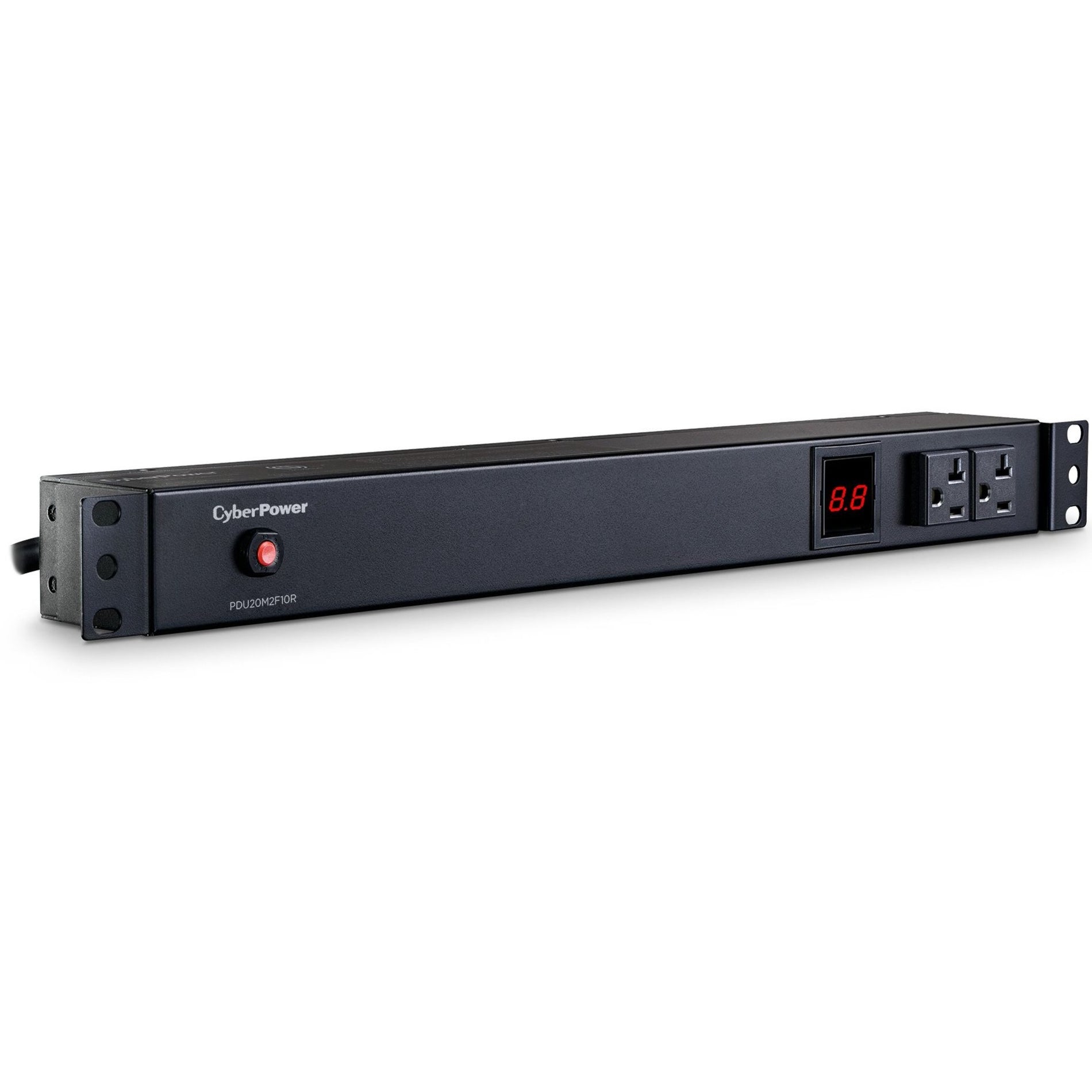 CyberPower PDU20M2F10R Metered PDU, Single Phase 100-125VAC 20A, 12-Outlets