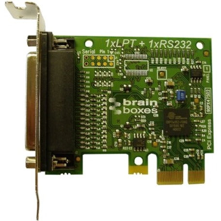 Brainboxes PX-157 Parallel Port Printer Low Profile PCI Express Card, Lifetime Warranty, TAA Compliant, United Kingdom Origin